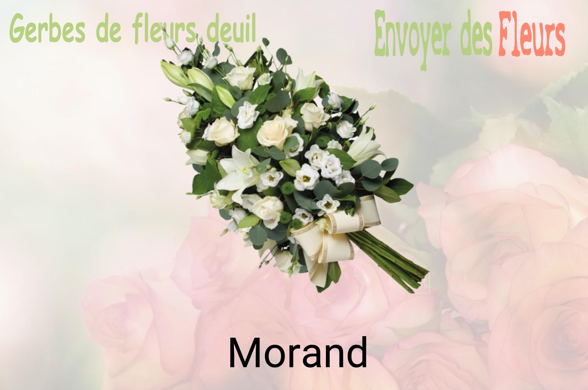 Gerbe de fleurs de deuil livrée à Morand